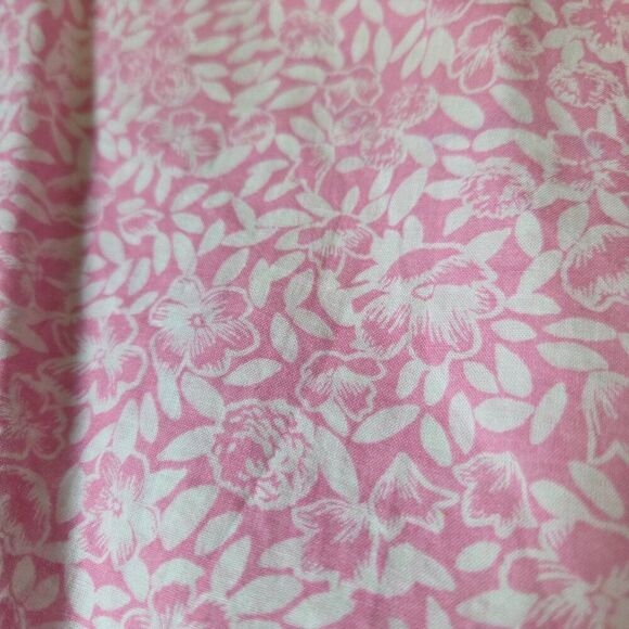 EUC LIKE NEW J CREW FLORAL PINK WHITE DAINTY V NECK COTTON TOP SIZE SMALL - Picture 8 of 15